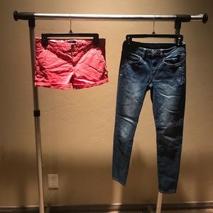 American Eagle shorts & jean leggings